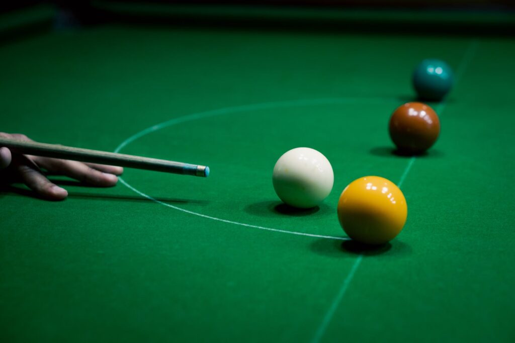 close up photo of snooker game